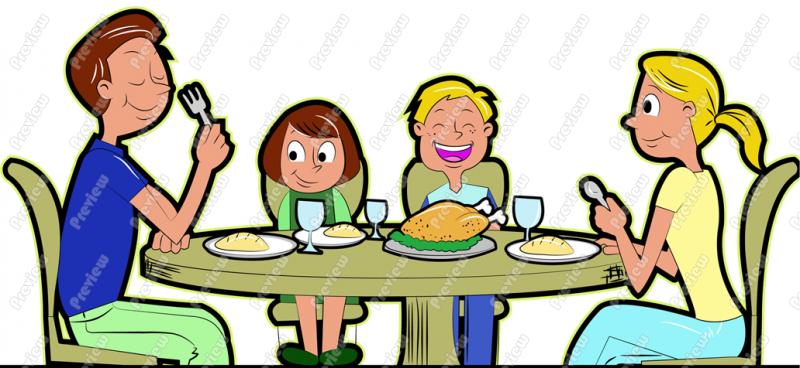 clipart family dinner table - photo #36
